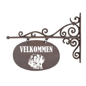Støbejerns skilt med motiv - Ovalt