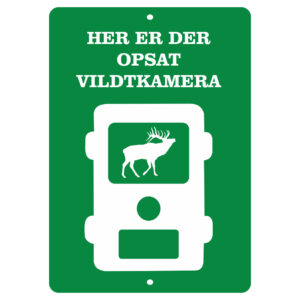 Vildtkamera skilt