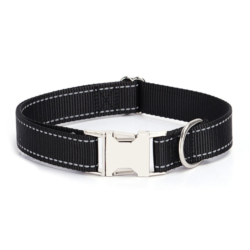 Halsbånd med gravering - Sort