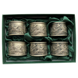 Servietringe i messing - Fasan