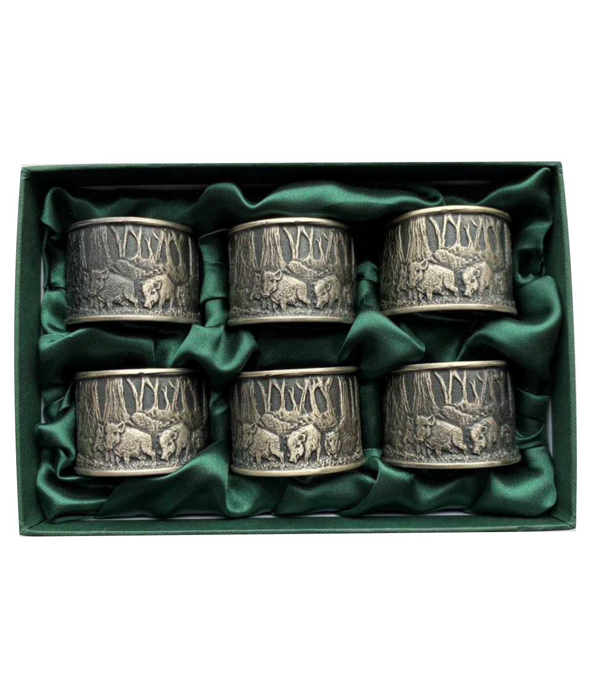 Servietringe i messing - Vildsvin