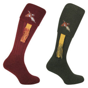 Skydestrømper med motiv - Fasan