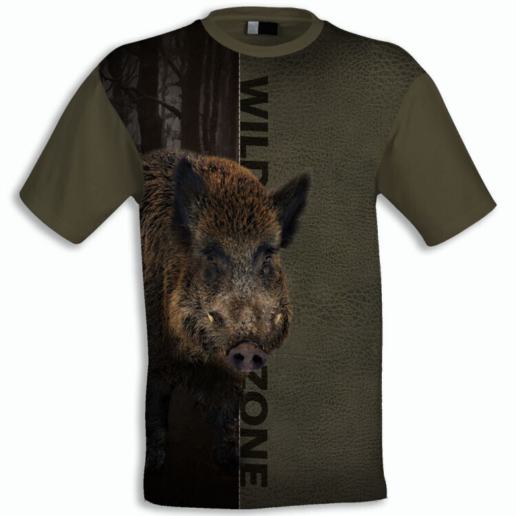 Wild Zone T-shirt med print af Vildsvin