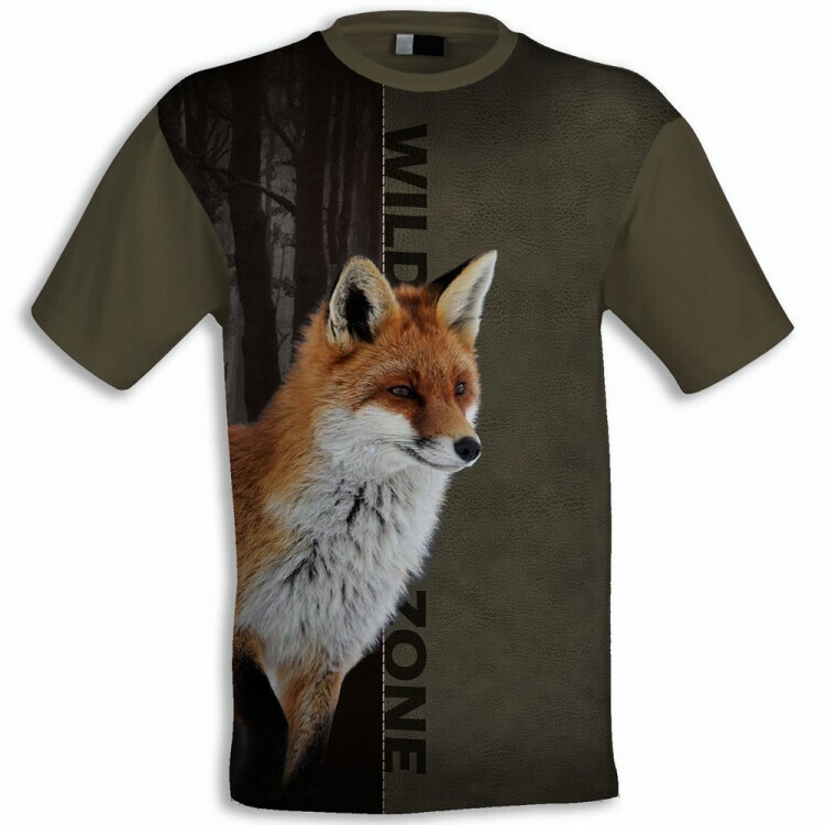 Wild Zone T-shirt med print af Ræv