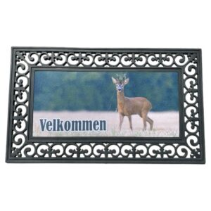 Dørmåtte med print af Råbuk