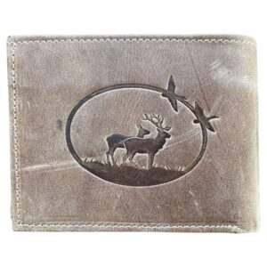 Læder pung med Kronhjort