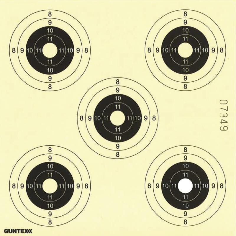 Skydeskive pap 14x14 cm. - 250 stk.
