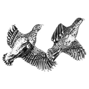 Tin broche/pins - Agerhøne par