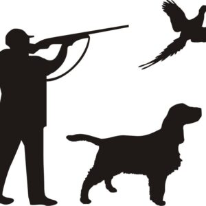 Foliemærke - Jæger med hund