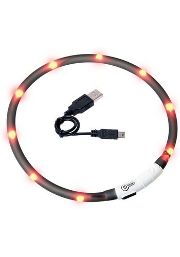 LED halsbånd - SORT