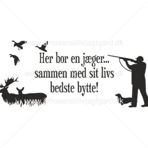 Folie-/Strygemærke - Bedste bytte m. gravhund