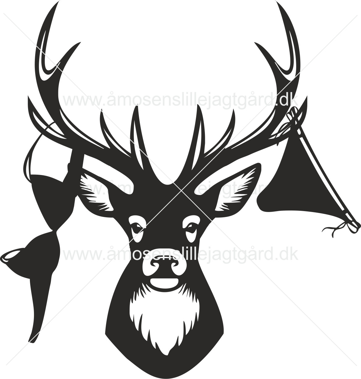 Folie-/Strygemærke - Hjort med undertøj