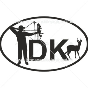 Folie-/Strygemærke - DK mærke m. buejæger