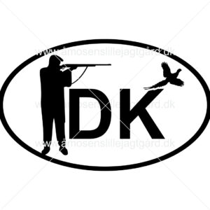 Folie-/Strygemærke - DK mærke m. haglgevær